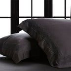 Σετ 2τμχ Μαξιλαροθήκες Oxford Hauz Vegan Silk 52X78 Gray